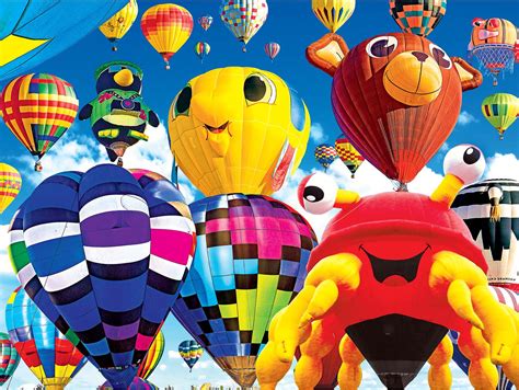 Puzzle Collector Fun And Colorful Shaped Hot Air Balloons Piece Jigsaw Puzzle By RoseArt
