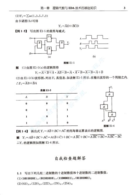 数字电子技术基础简明教程第三版余孟尝课后习题答案解析