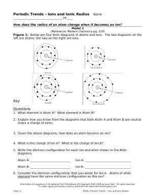 Ionic Radius Trends in the Periodic Table Doc Template | pdfFiller