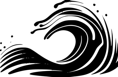 Ocean Wave Clipart Black And White