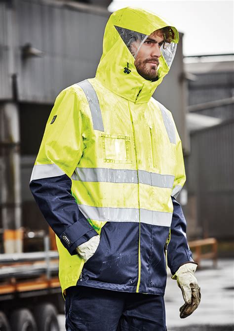 Mens Hi Vis 4 In 1 Waterproof Jacket