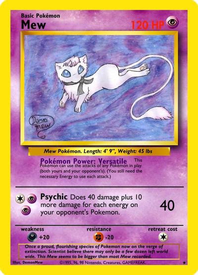 Mew Pokemon Card by DemonMew on DeviantArt