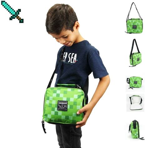 Kit Mochila De Rodinha Minecraft Em Lancheira E Estojo Mercado Livre