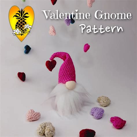 Valentine Gnome Crochet Pattern Amigurumi Etsy