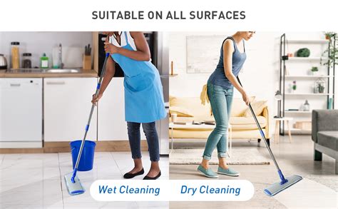 18 Professional Microfiber Mop Floor Cleaning Mop Flat Mop With Stainless Steel