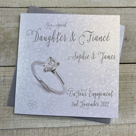 White Cotton Cards Personalised Engagement Card Any Relation Daughter