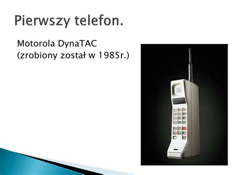 PPT Historia telefonów komórkowych PowerPoint Presentation free