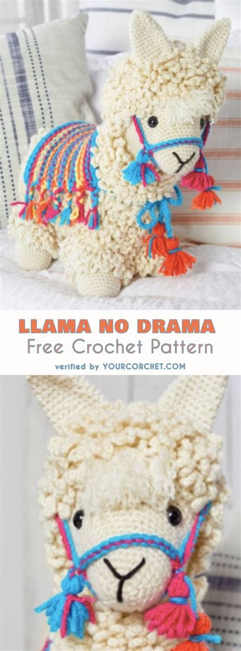 Llama No Drama Amigurumi Grátis Crochet Pattern Tricô de verão