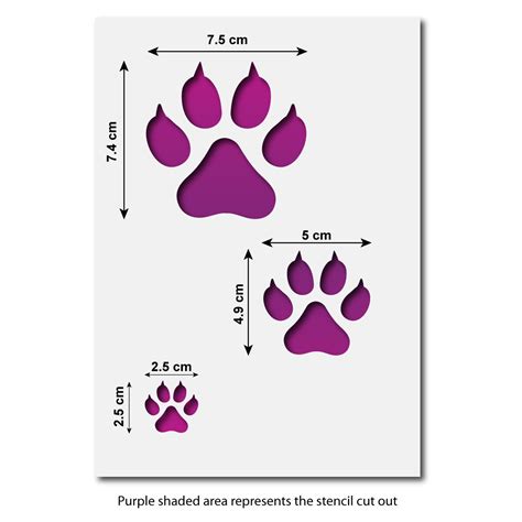 Cat Paw Print Stencil - Paw Prints Stencil Set | eBay