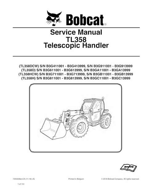 Bobcat TL358DCW TL358D TL358HCW TL358H manipulador telescópico pdf