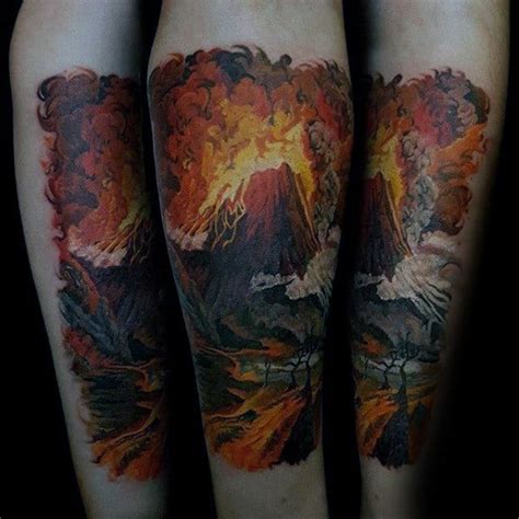 50 Volcano Tattoo Designs For Men Erupting Hot Lava Ink Ideas