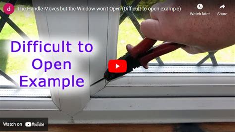 How To Open A Jammed Stuck Or Seized Upvc Window Video Do It Up