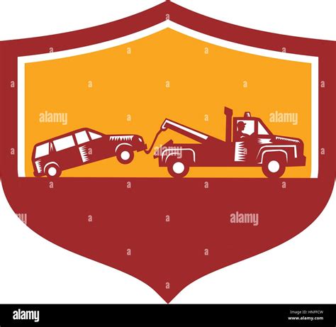 Car being towed Stock Vector Images - Alamy