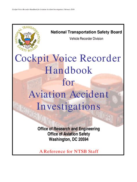 Fillable Online Cockpit Voice Recorder Handbook Flightradar Fax