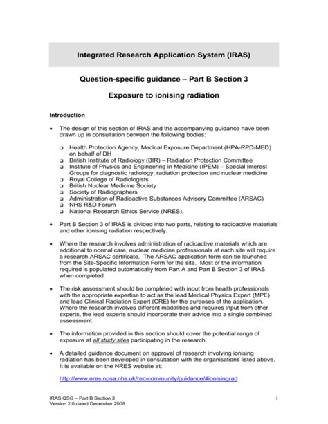 Exposure To Ionising Radiation Integrated Research Application