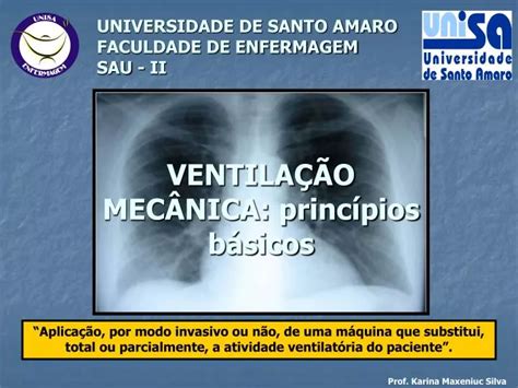 PPT VENTILAÇÃO MECÂNICA princípios básicos PowerPoint Presentation