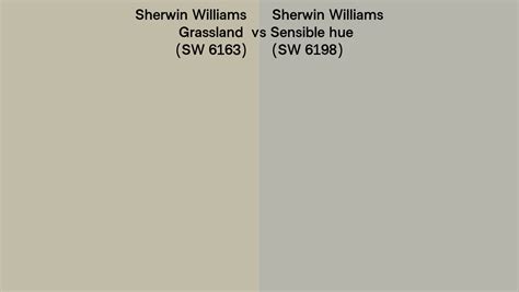 Sherwin Williams Grassland Vs Sensible Hue Side By Side Comparison