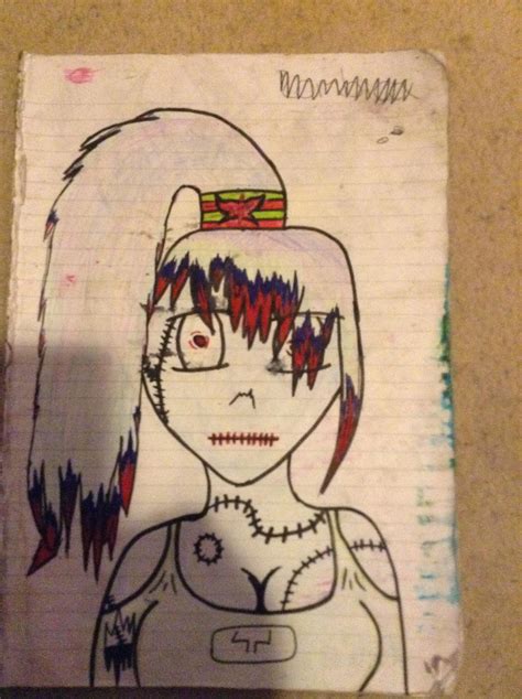 Anime Girl With Stitches By Larry Days On Deviantart