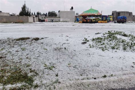 Granizada en Acatzingo deja daños en cultivos y caída de tejados Urbano