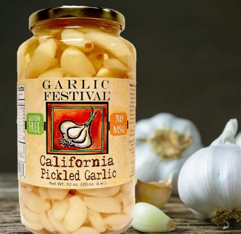 Garlic Festival Foods California Pickled Garlic Quart