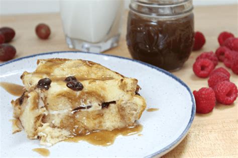 Challah Bread Pudding with Homemade Caramel Sauce