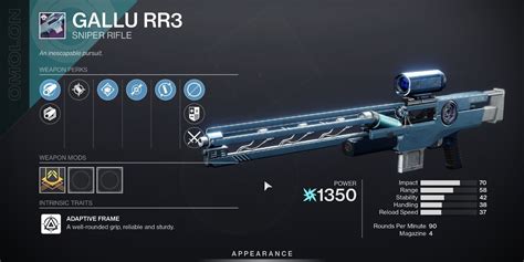 Destiny 2 How To Get The Gallu RR3 Sniper Rifle God Roll