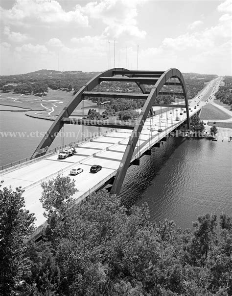 vertical  bridge austin photo print pennybacker bridge austin
