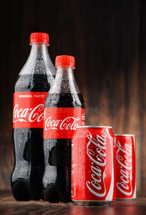 Bottle And Can Of Carbonated Soft Drink Coca Cola Editorial Photography