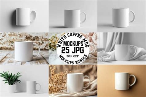 White Coffee Mug Mockup Bundle Graphic By Shamiul Creative Fabrica