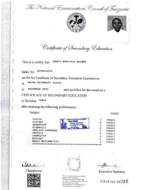 Certificate of Secondary Education | PDF