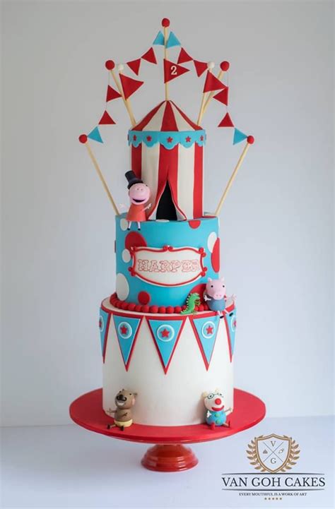 Peppa Pig Circus theme cake | Carnival cakes, Circus theme cakes ...