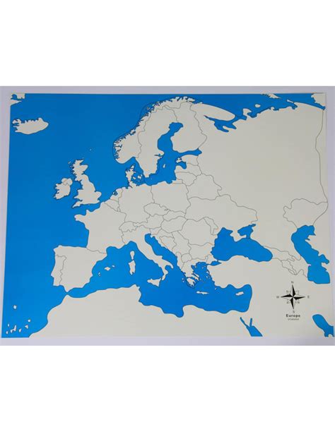 Carte de Contrôle du Puzzle de L Europe Géographie Montessori 3 6