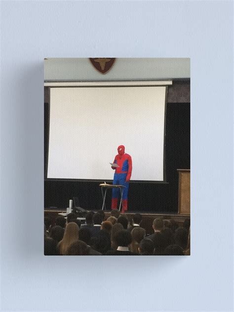 Spiderman Presentation Meme Canvas Print By Impulsee Redbubble