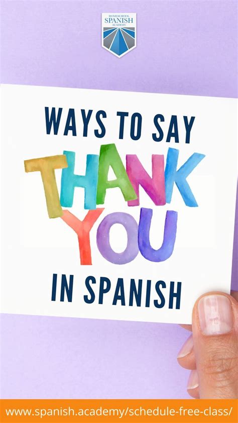 Ways To Say Thank You And Youre Welcome In Spanish In