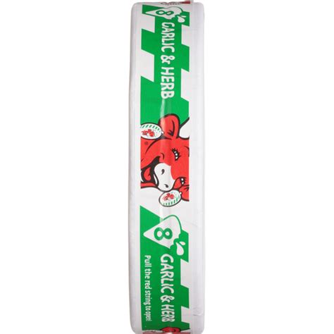 The Laughing Cow Cheese Wedges Spreadable Creamy Garlic And Herb 8 Ct