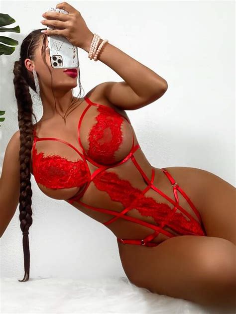 Body De Lingerie En Dentelle Harnais Mode En Ligne Shein France