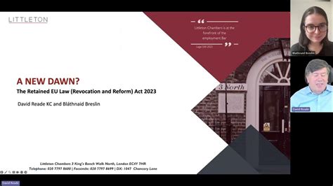 The Retained EU Law (Revocation and Reform) Act 2023 - YouTube