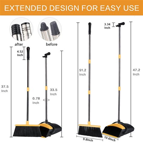 Broom And Dustpan Set For Home Tiumso Dust Pan And Broom Comb Broom