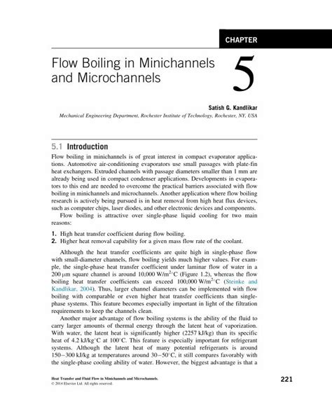 PDF Heat Transfer And Fluid Flow In Minichannels And Microchannels