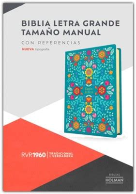 Rvr Biblia Letra Grande Tam Manual Floreada Simil Piel Hand