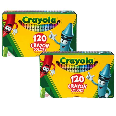 Teachersparadise Crayola® Crayons Regular Size 120 Per Box 2 Boxes Bin526920 2