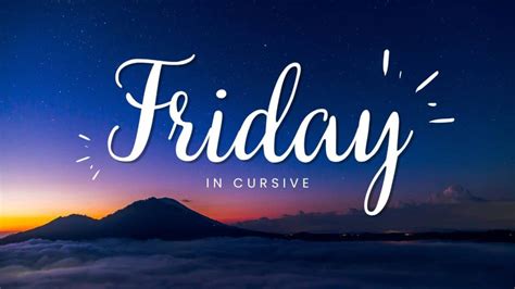 Friday In Cursive Copy Paste Or Write It