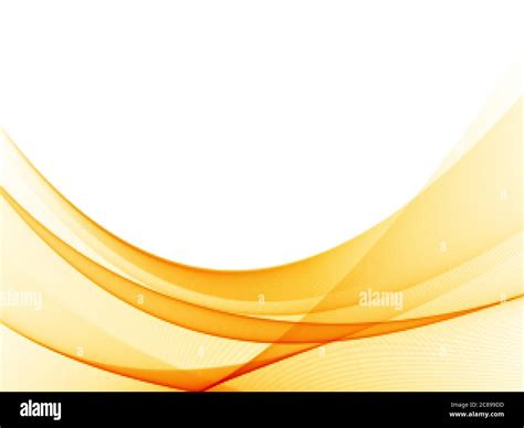 Abstract Orange Wave Design Element Abstract Smooth Color Wavy Stock