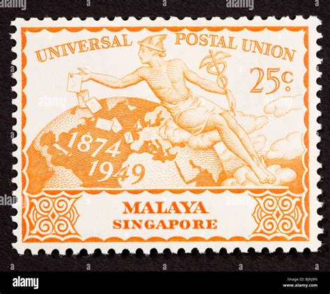 Postage Stamp From Malaya Singapore Honoring The 75 Th Anniversary Of