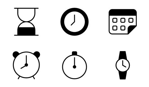 time icon symbol vector template collection  vector art  vecteezy