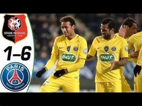 Rennes vs PSG 1 6 All Goals Highlights Résumé Goles Copa de