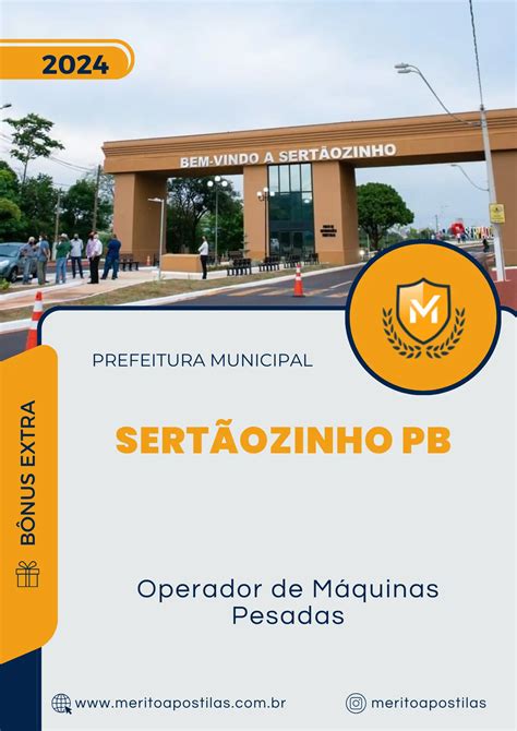 Apostila Operador De M Quinas Pesadas Prefeitura De Sert Ozinho Pb