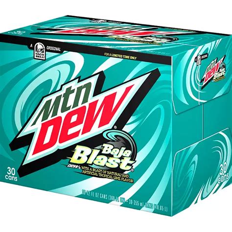 Mt Dew Baja Blast 30 Pk 12 Oz Can Sams Club