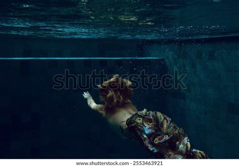 Nude Woman Floating Pool Underwater Photo Stock Photo 2553463921 Shutterstock