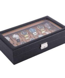 Boite Montre Homme Cuir Emplacements Coffret Montre